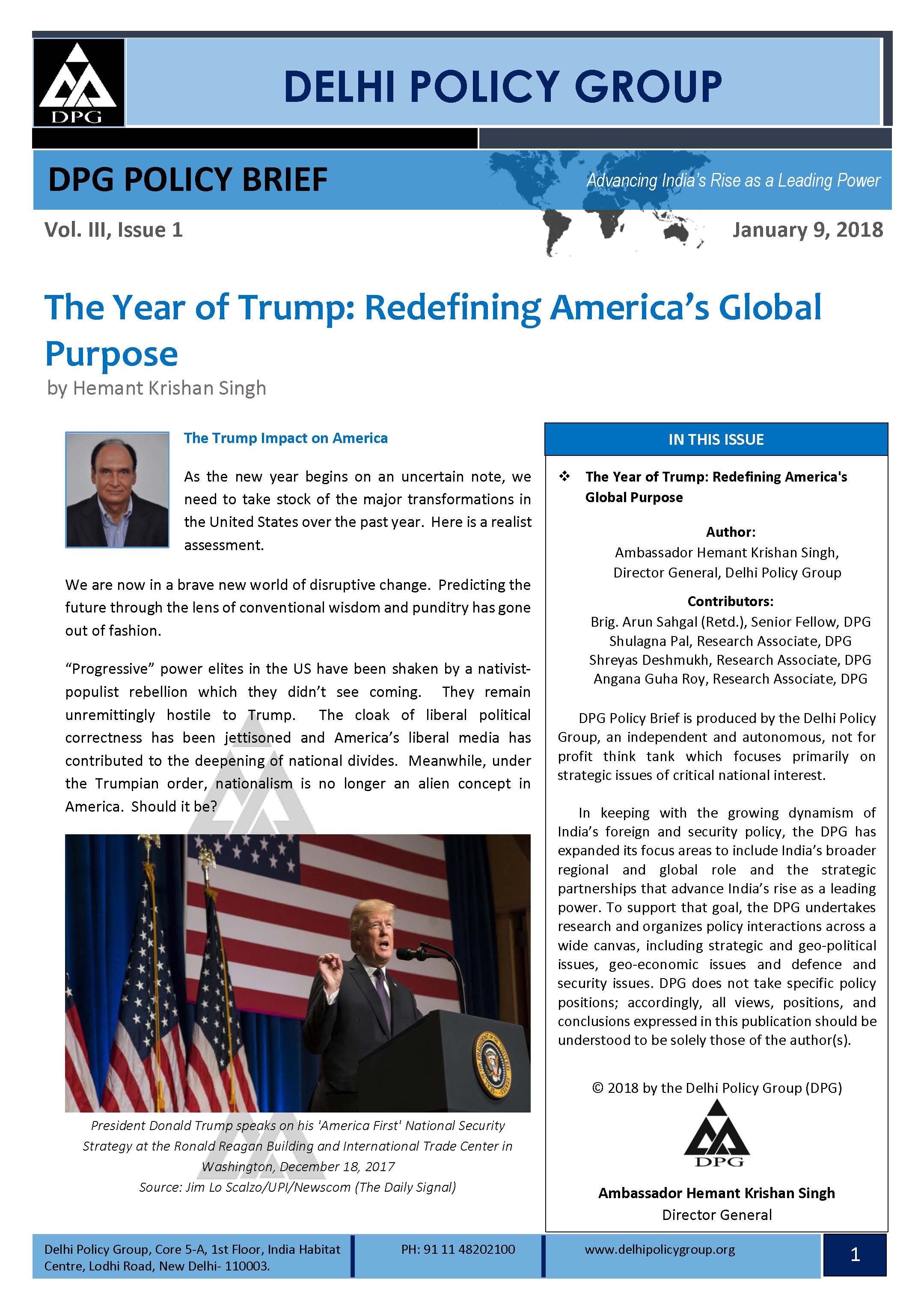 The Year of Trump: Redefining America’s Global Purpose