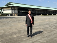 Ambassador Hemant Krishan Singh conferred the Grand Cordon of the Order of the Rising Sun at the Imperial Palace in Tokyo, November 9, 2022