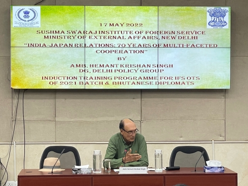 Ambassador H. K. Singh’s address on “India-Japan Relations: 70 Years of Multi-faceted Cooperation" at the Sushma Swaraj Institute of Foreign Service (SSIFS), New Delhi - Pic 2