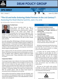 DPG BRIEF: Vol. I, Issue 1: Assessing the Modi-Obama Summit