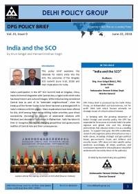 India and the SCO