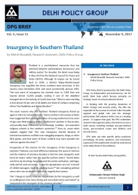 Insurgency in Southern Thailand