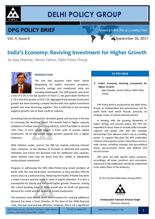 India's Economy: Reviving Investment for Higher Growth
