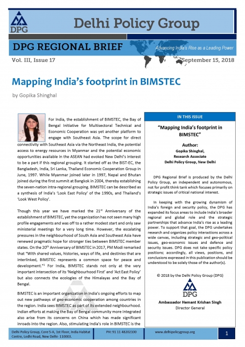 Mapping India's footprint in BIMSTEC